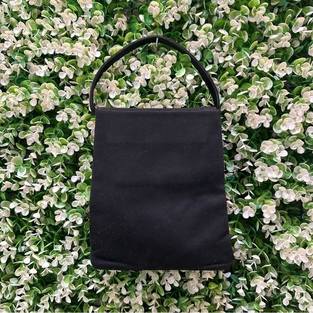 Vintage Palazzo black evening handbag fancy dressy purse matte satin finish - Picture 6 of 13
